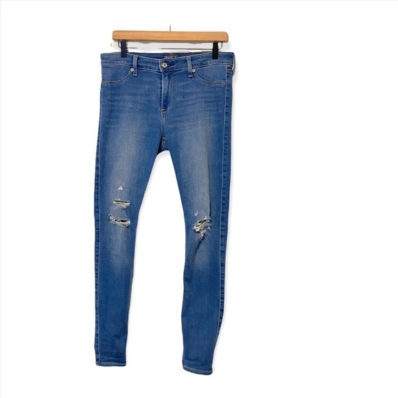 Abercrombie mid rise jeans leggings destroyed size 28 or 8 - Picture 2 of 10